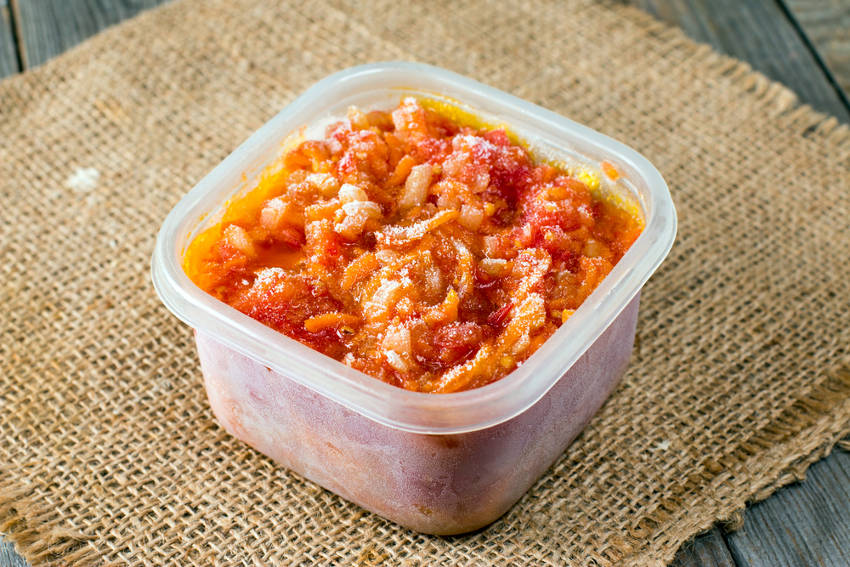 Frozen tomato sauce